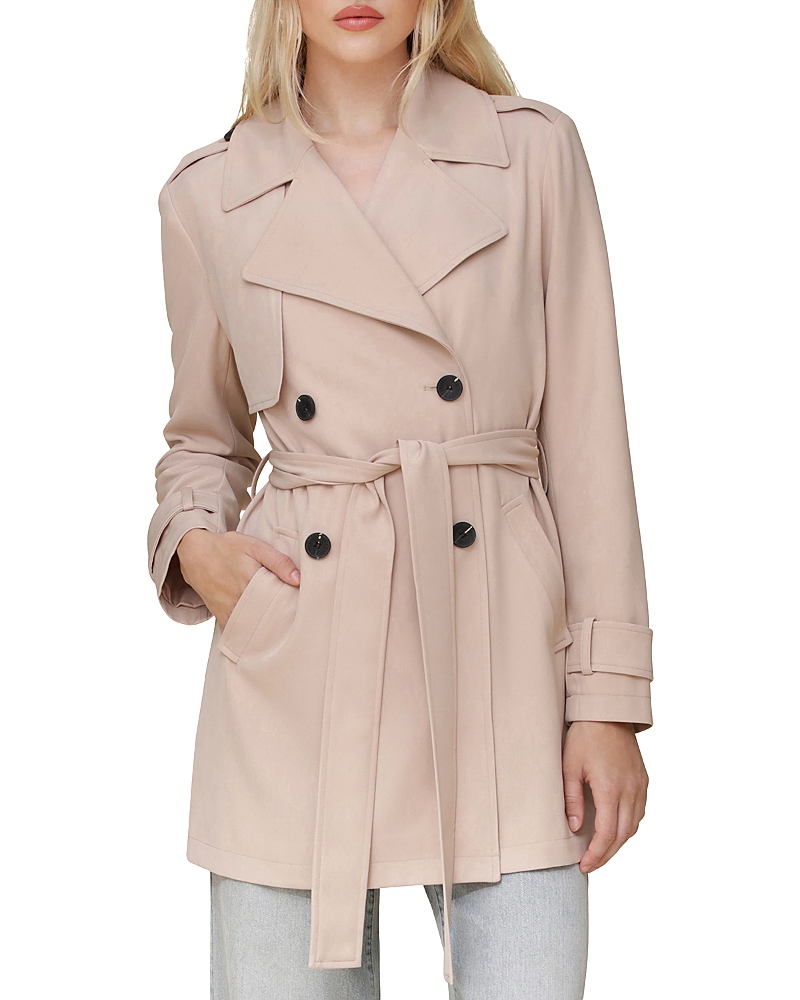 AVEC LES FILLES DOUBLE BREASTED SOFT TRENCH COAT