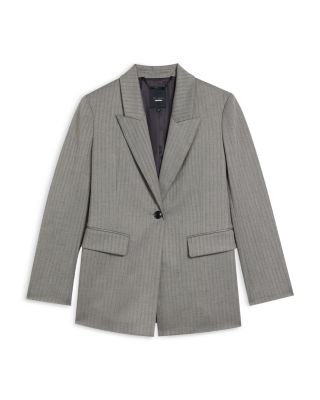 Koa Metallic Pinstriped Blazer