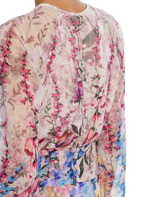 Chiffon Floral Print A Line Dress