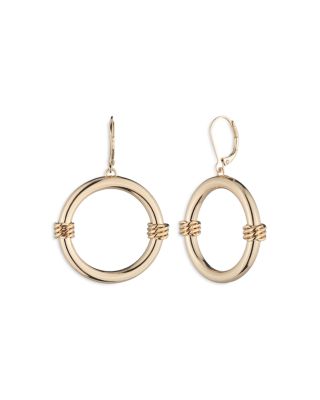 Circle Drop Earrings, 2"L