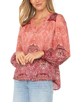 Long Sleeve V Neck Blouse