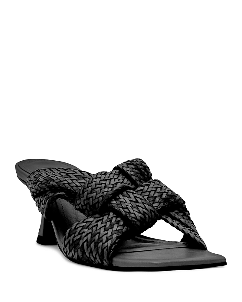 Schutz 60mm Kali Woven Knot Sandals In Black