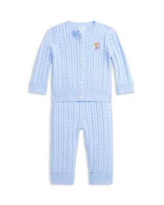 Ralph Lauren - Girls' Polo Bear Cotton Cardigan & Pant Set - Baby