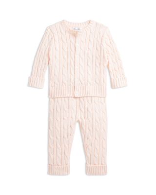 Ralph Lauren - Boys' Cable Knit Cotton Cardigan & Pant Set - Baby
