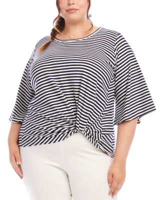 Karen Kane Plus Size Flare Sleeve Pick Up Top