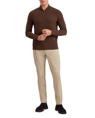 T Stitch Quarter Zip Pullover Sweater