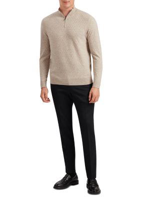 T Stitch Quarter Zip Pullover Sweater