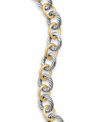 Oval Link Bracelet with Gold, 8"