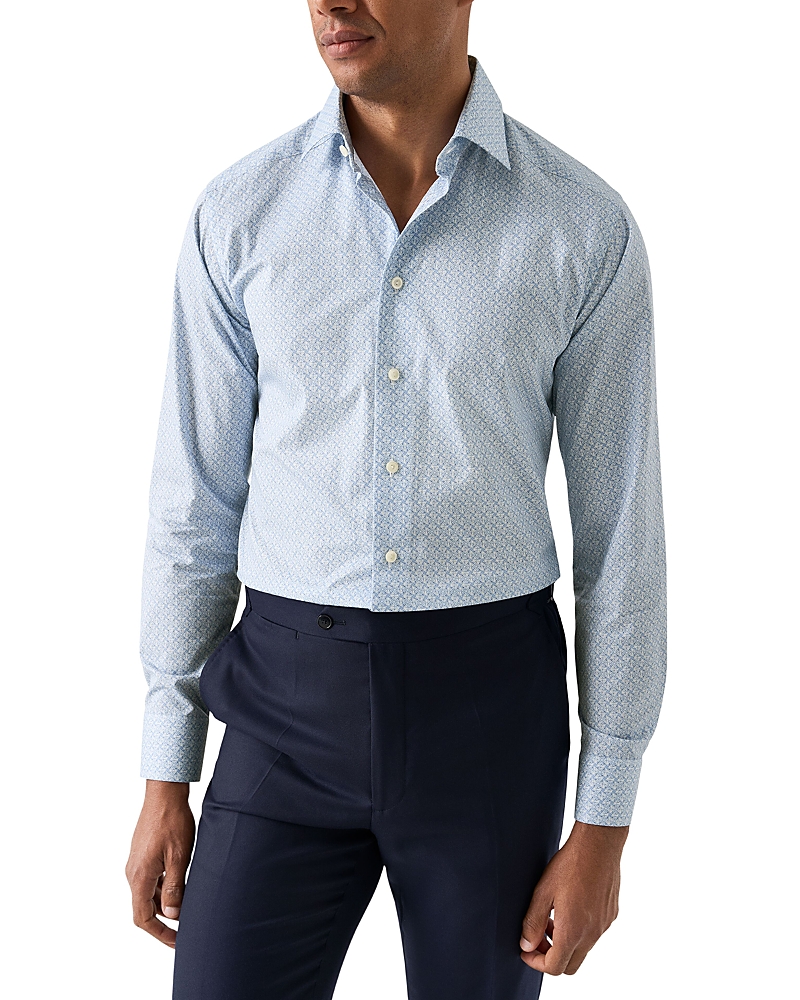 Eton Slim Fit Geometric Print Shirt
