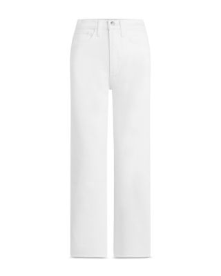 The Margot High Rise Cropped Straight Jeans in White