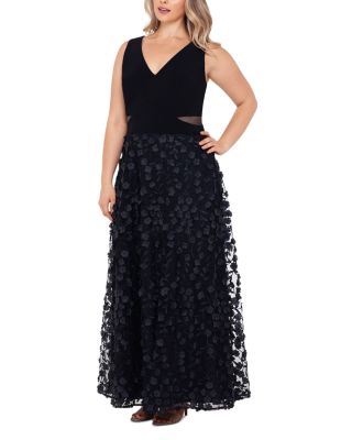 Xscape Floral Appliqu Gown | Bloomingdale's Women