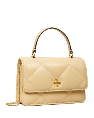 Mini Kira Diamond Quilt Top Handle Chain Wallet