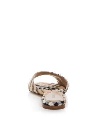 Women&#39;s Mews Check Slide Sandals