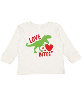 Sweet Wink - Boys' Love Bites Valentine's Day Long Sleeve T-shirt - Little Kid, Big Kid