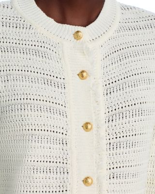 Taza Crewneck Cardigan Sweater