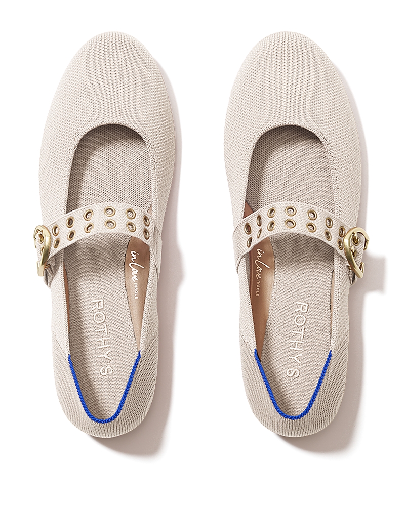Rothys Women's The Ballet Mary Jane Flats In Ivory