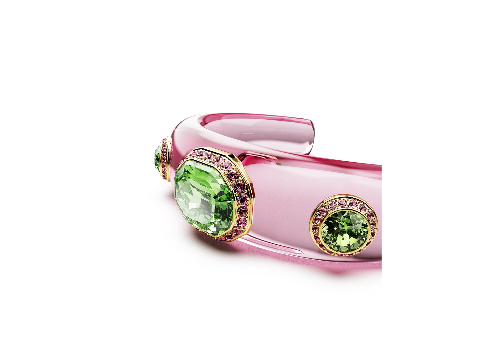Dulcis Mixed Cut Multicolor Cuff Bracelet — Image 6