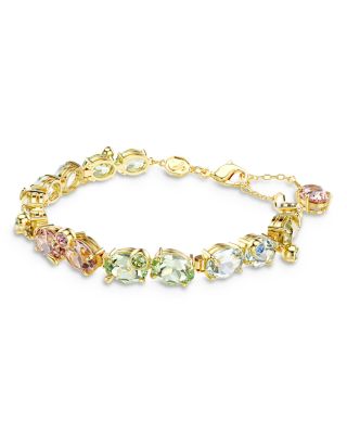 Gema Mixed Cut Multicolor Crystal Tennis Bracelet