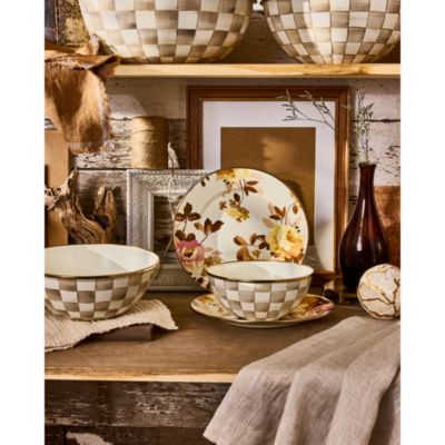 Mocha Check Extra Large Everyday Bowl 