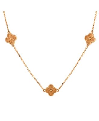 Pre-Owned Van Cleef & Arpels - Sweet Alhambra 16 Motifs Necklace 18K Rose Gold