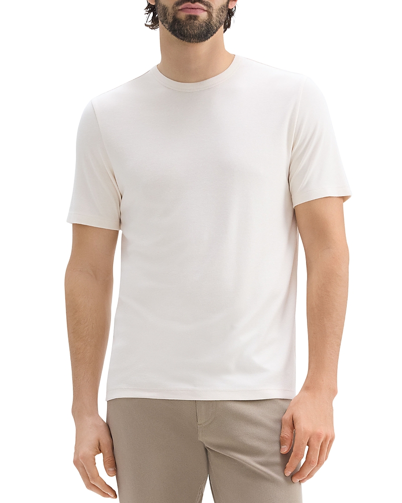 Theory Delroy Double Pique Regular Fit Polo Shirt In White