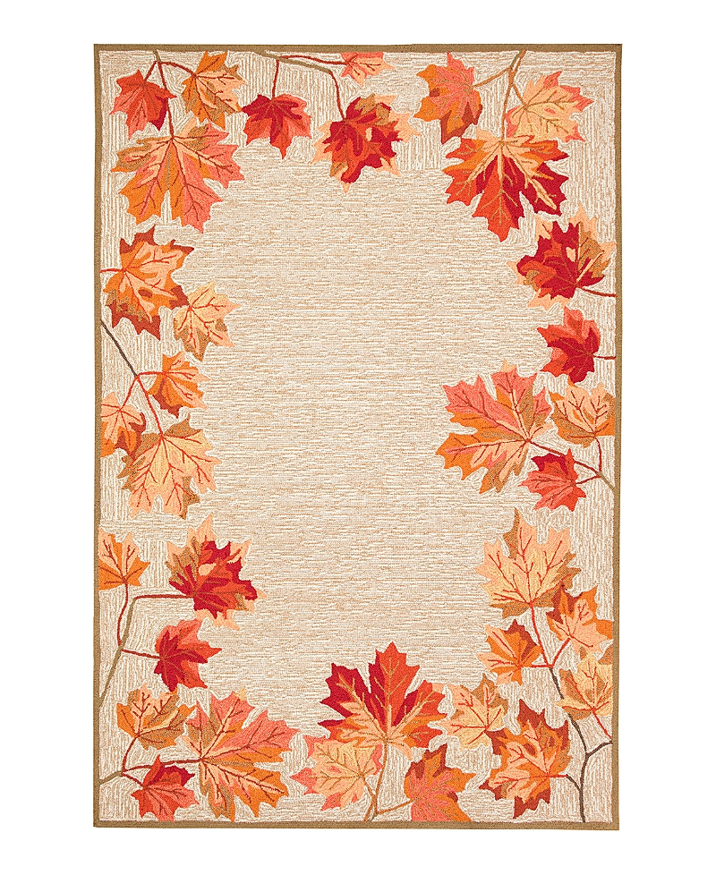 Liora Manne Ravella Falling Leaves Border Area Rug, 3'6 X 5'6 In Neutral