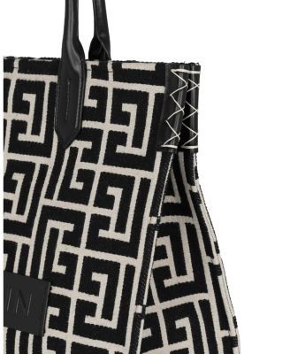  Women's B-Army 42 Monogram Jacquard and Leather Tote Bag