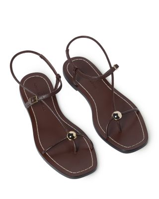 Women&#39;s Strappy Embellished Thong Sandals