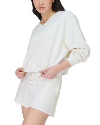 Revive Crop V Neck Sweatshirt