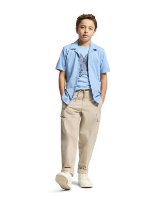 Unisex Bryan Camp Collar Short Sleeve Shirt - Little Kid, Big Kid