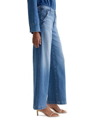 Stella Low Slung Palazzo Jeans in Nautical Mile
