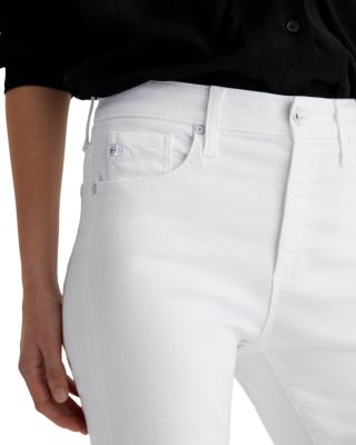 Farrah Mid Rise Boot Crop Jeans in Gallery White