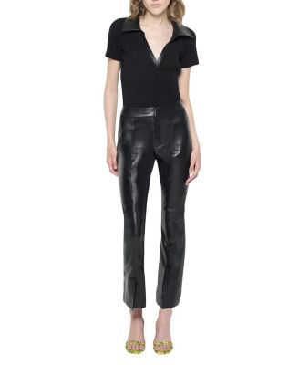 Rowan Recycled Leather Cropped Micro Flares