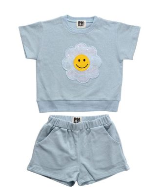 Girls' Metallic Daisy Sweatshirts Set - Baby, Little Kid, Big Kid