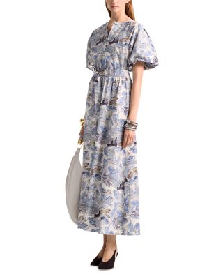 Altuzarra - Paulina Puff Sleeve Printed Dress