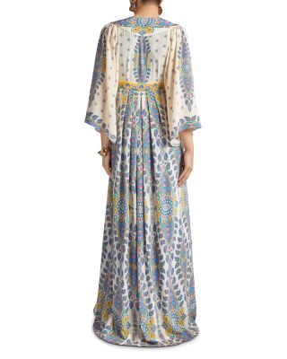 Silk Printed Maxi Dress