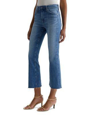 Farrah Mid Rise Boot Crop Jeans in Iris