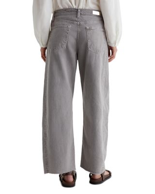 Hattie High Rise Crop Barrel Leg Jeans in Sulfur Pebble Gray