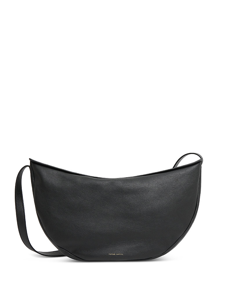 Mansur Gavriel Moon Small Leather Sling Bag In Black