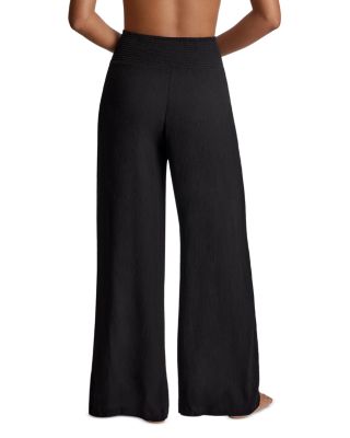 Smocked Waist Pants Cover Up