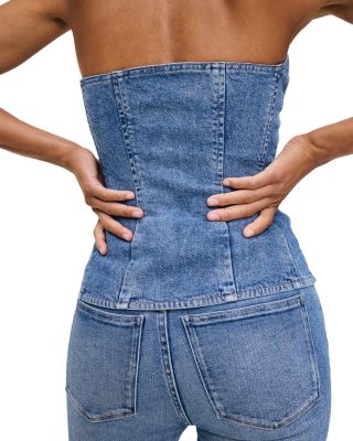 Denim Bustier Top