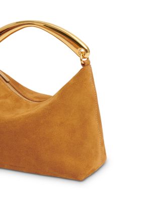 Metal Handle Suede Hera Handbag