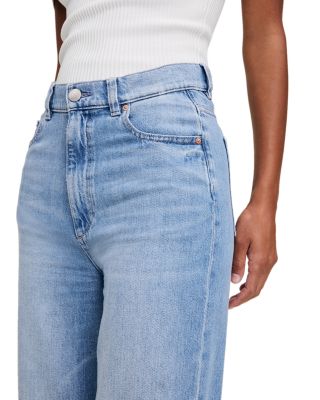 Aura Hepburn Wide Leg High Rise Jeans in River Bank
