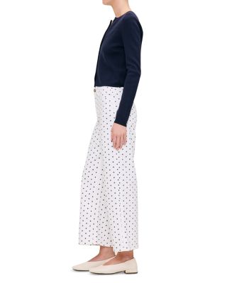 Hepburn High Rise Ankle Wide Leg Jeans in Marine Dots