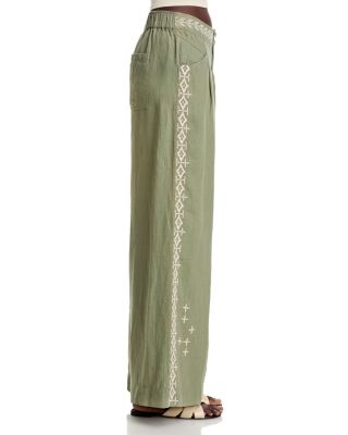 Workwear Embroidered Linen Jacket & Pants