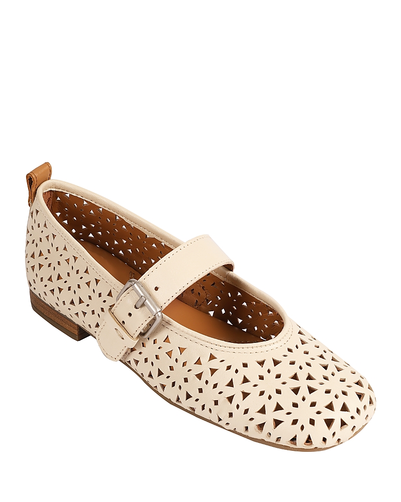 Shop Gentle Souls By Kenneth Cole Women's Karla Cutout Mary Jane Flats In White Perforated