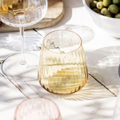 Francesca Amber Double Old Fashioned Glass