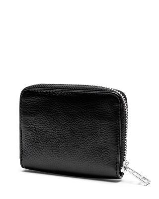 Mini Grained Leather Zip Wallet