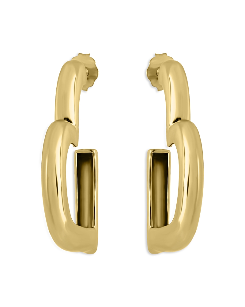 Shop Aqua Gold Plate Open Heart Half Hoop Earrings - Exclusive
