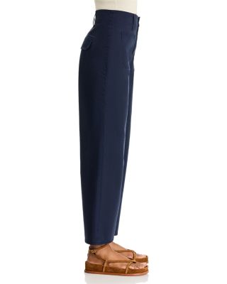 Grant High Rise Cropped Wide Leg Jeans in Navy 